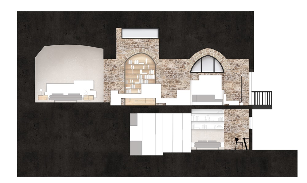 住宅空間,Pitsou Kedem Architects,以色列,建築改造,曆史建築改造,現代風格住宅設計