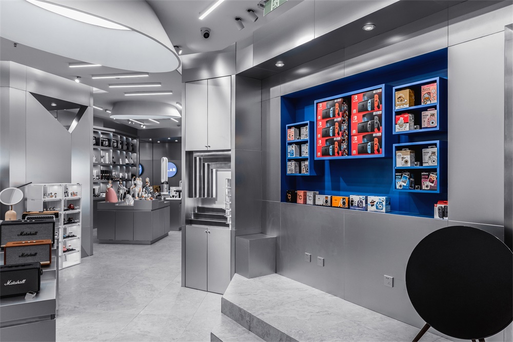 商業空間,潮流用品集合店,呼和浩特,潮流空間設計,未來感設計,VLAB,那漠含風設計