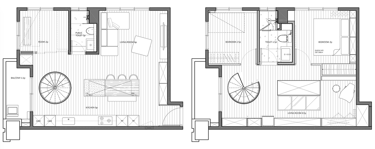 住宅空間，公寓設計，北歐建築設計，Loft風格，開放式空間，北歐Loft公寓