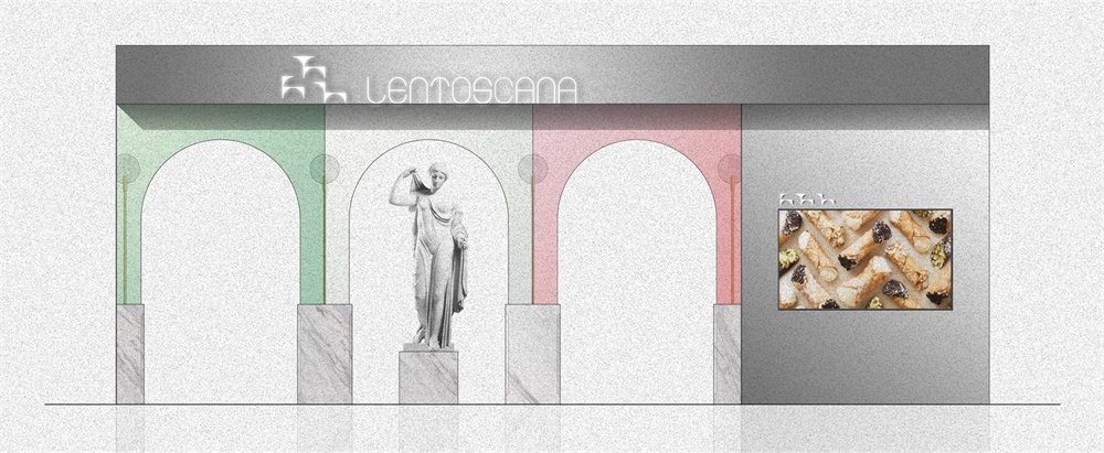 餐飲空間，甜品店設計，上海LENTOSCANA，尋長設計，甜品品牌空間，項目投稿