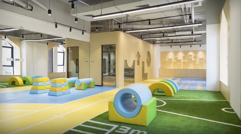 廣東厚幾設計,廣州敏樂加,少兒體適能培訓空間設計,兒童娛樂中心設計,項目投稿