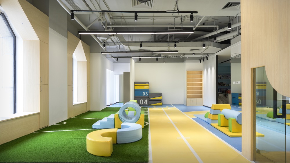 廣東厚幾設計,廣州敏樂加,少兒體適能培訓空間設計,兒童娛樂中心設計,項目投稿