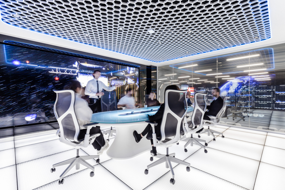 辦公空間，未來主義設計，科幻感辦公室，科技公司辦公室，波蘭華沙