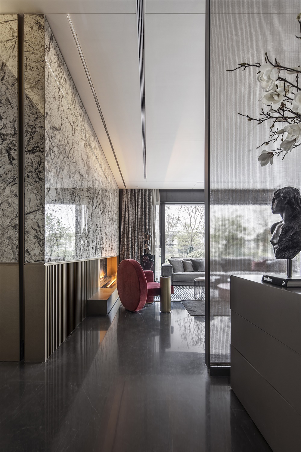 住宅空間,黑曜石別墅,別墅設計,廣州尚逸裝飾設計,軟裝設計,珠海保利九洲天和三期嶼墅,項目投稿