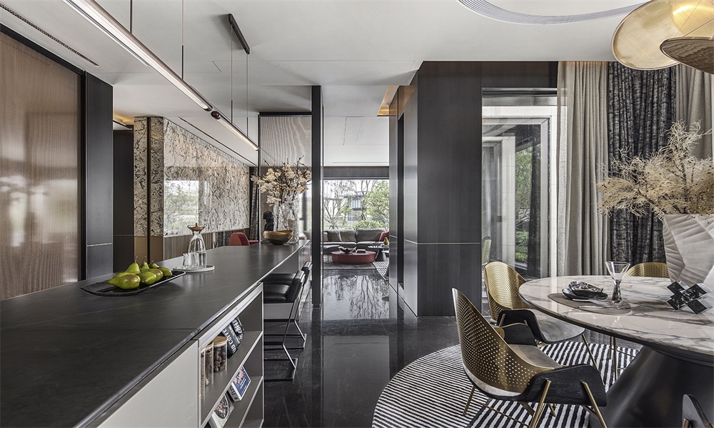 住宅空間,黑曜石別墅,別墅設計,廣州尚逸裝飾設計,軟裝設計,珠海保利九洲天和三期嶼墅,項目投稿