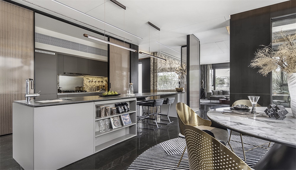 住宅空間,黑曜石別墅,別墅設計,廣州尚逸裝飾設計,軟裝設計,珠海保利九洲天和三期嶼墅,項目投稿