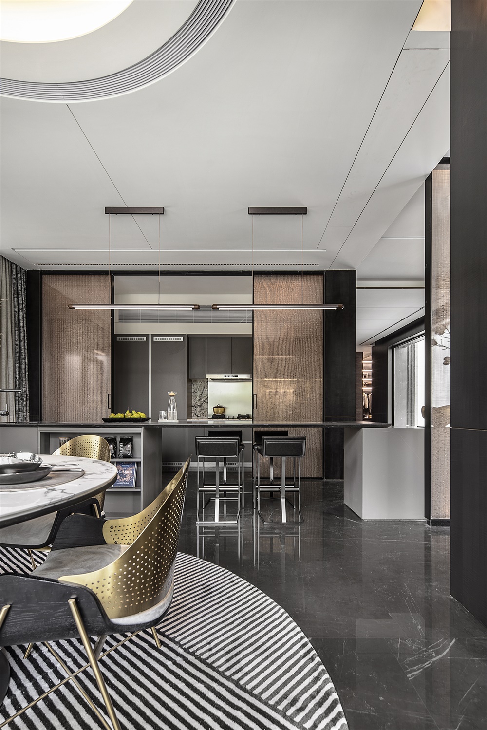 住宅空間,黑曜石別墅,別墅設計,廣州尚逸裝飾設計,軟裝設計,珠海保利九洲天和三期嶼墅,項目投稿