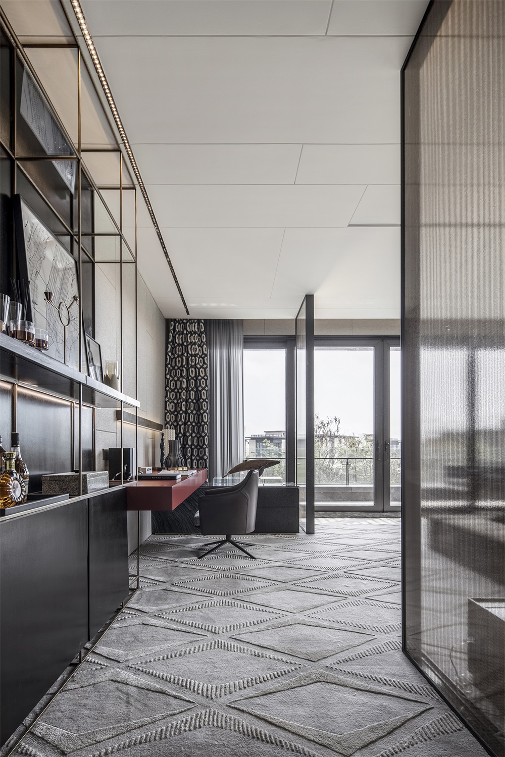 住宅空間,黑曜石別墅,別墅設計,廣州尚逸裝飾設計,軟裝設計,珠海保利九洲天和三期嶼墅,項目投稿