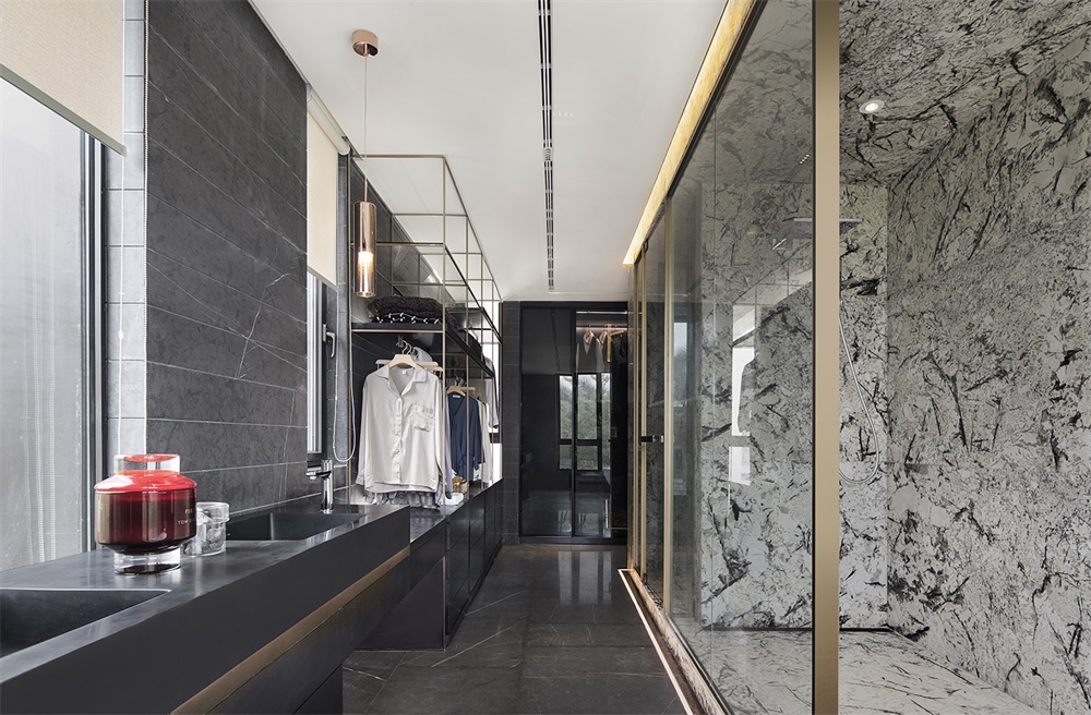 住宅空間,黑曜石別墅,別墅設計,廣州尚逸裝飾設計,軟裝設計,珠海保利九洲天和三期嶼墅,項目投稿