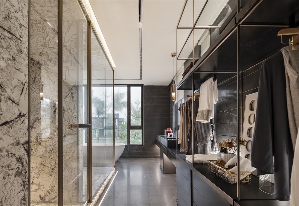 住宅空間,黑曜石別墅,別墅設計,廣州尚逸裝飾設計,軟裝設計,珠海保利九洲天和三期嶼墅,項目投稿