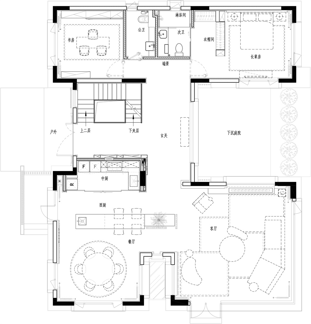 住宅空間,黑曜石別墅,別墅設計,廣州尚逸裝飾設計,軟裝設計,珠海保利九洲天和三期嶼墅,項目投稿