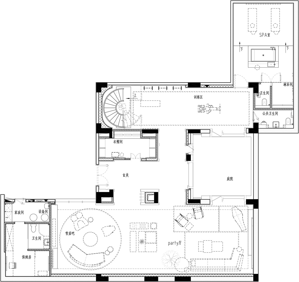 住宅空間,黑曜石別墅,別墅設計,廣州尚逸裝飾設計,軟裝設計,珠海保利九洲天和三期嶼墅,項目投稿