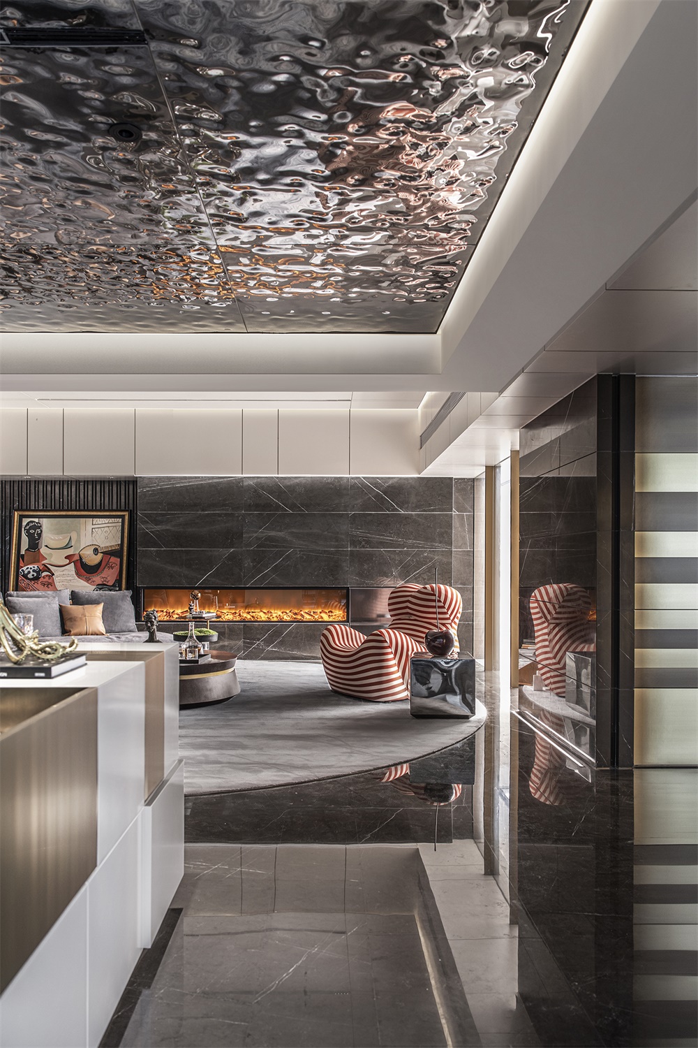 住宅空間,黑曜石別墅,別墅設計,廣州尚逸裝飾設計,軟裝設計,珠海保利九洲天和三期嶼墅,項目投稿