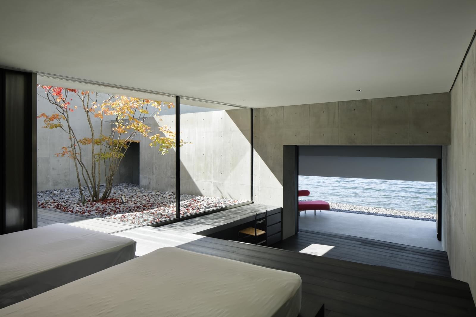 住宅設計,別墅設計,現代住宅設計,住宅空間設計,濱湖別墅,日本中禪寺濱湖別墅,Nikken Sekkei設計,Nikken Sekkei設計作品