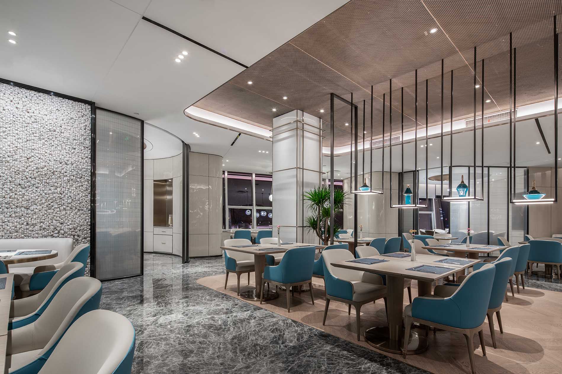 酒店餐廳設計,精品酒店餐廳設計,滄州渤海酒店餐廳設計,餐廳設計,滄州渤海酒店全日製餐廳,AM設計,北京AM設計