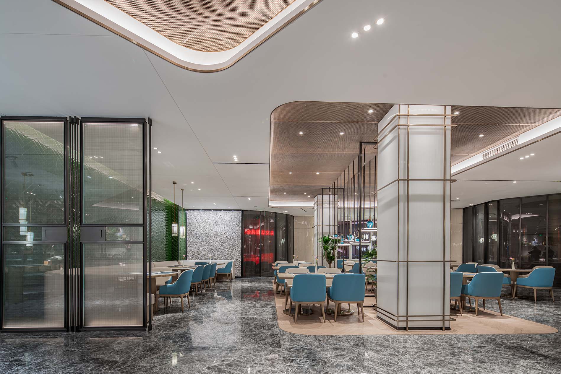 酒店餐廳設計,精品酒店餐廳設計,滄州渤海酒店餐廳設計,餐廳設計,滄州渤海酒店全日製餐廳,AM設計,北京AM設計