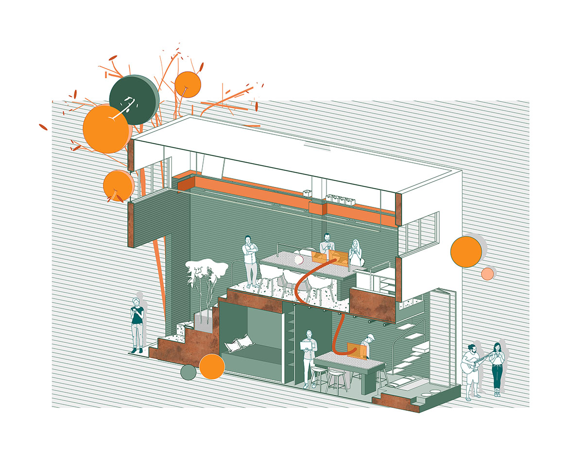 辦公室設計,小型辦公室設計,設計公司辦公室,工業風辦公室,隔層辦公室設計,寧波辦公室設計,複式辦公室設計,離宅半米