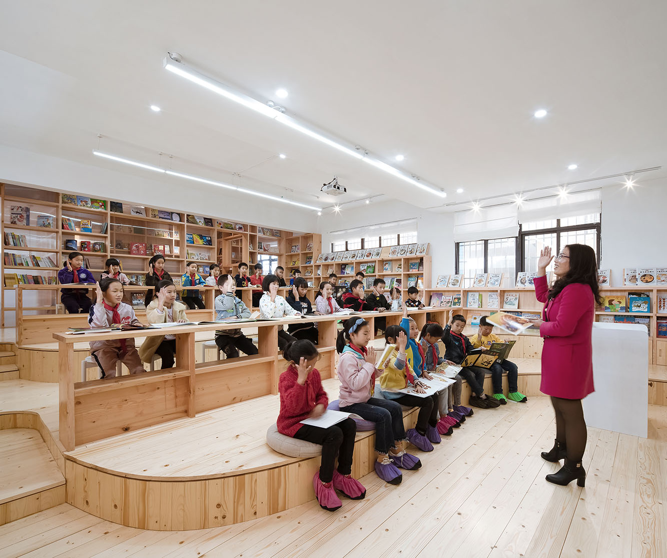 公益圖書館,萬科公益圖書館,圖書館設計,貴陽貞豐縣者相一學圖書室,貴陽貞豐縣雲盤小學 圖書室,尌林建築