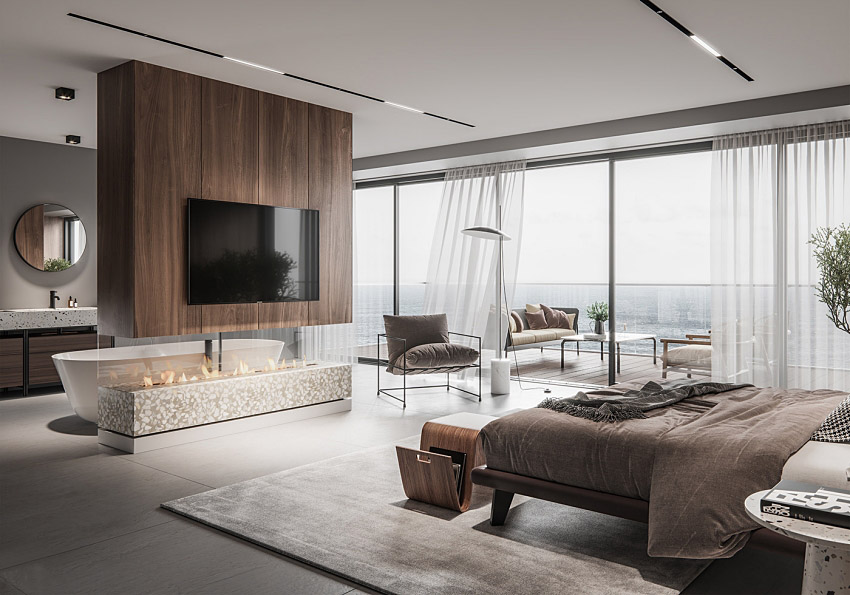 VizLine Studio,VizLine Studio作品,白俄羅斯海景公寓,公寓設計,國外公寓設計,海濱公寓設計,海景公寓設計,現代風格公寓設計