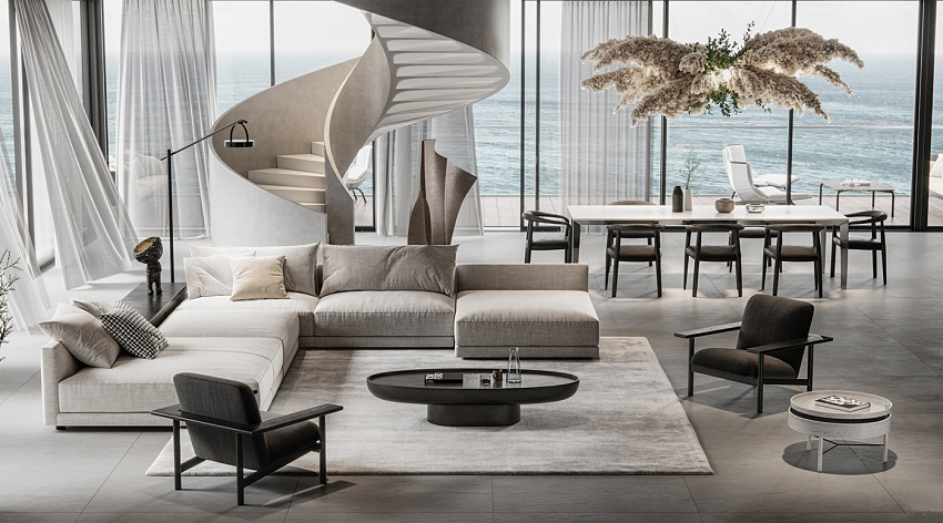 VizLine Studio,VizLine Studio作品,白俄羅斯海景公寓,公寓設計,國外公寓設計,海濱公寓設計,海景公寓設計,現代風格公寓設計