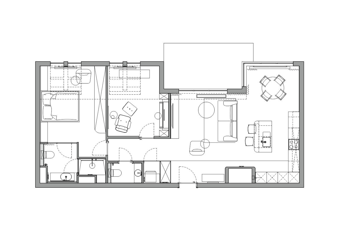 輕奢風設計,家裝設計,79㎡小戶型設計,輕奢風格設計,軟裝設計,輕奢風格小戶型設計效果圖,輕奢風格設計案例