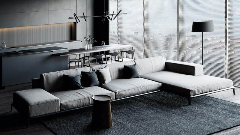 小戶型設計 | 70㎡酷黑美學單身公寓