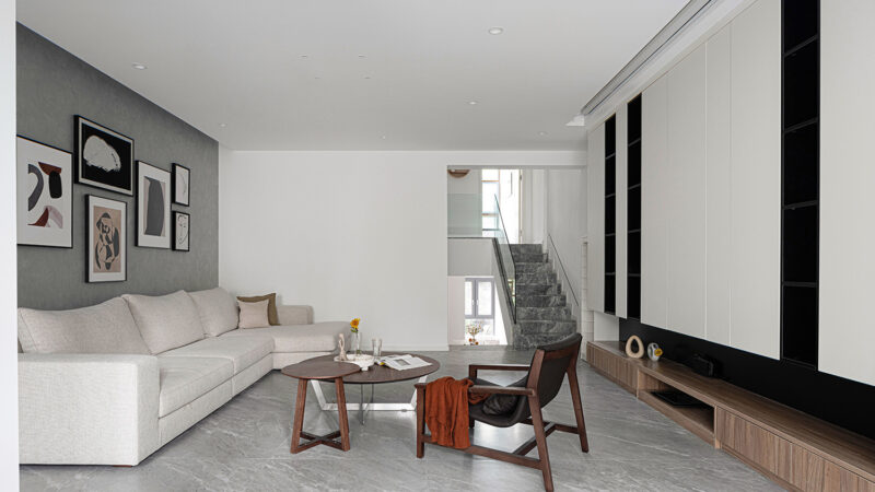 初一美學設計 | 成都155㎡”Y”形空間的純淨美