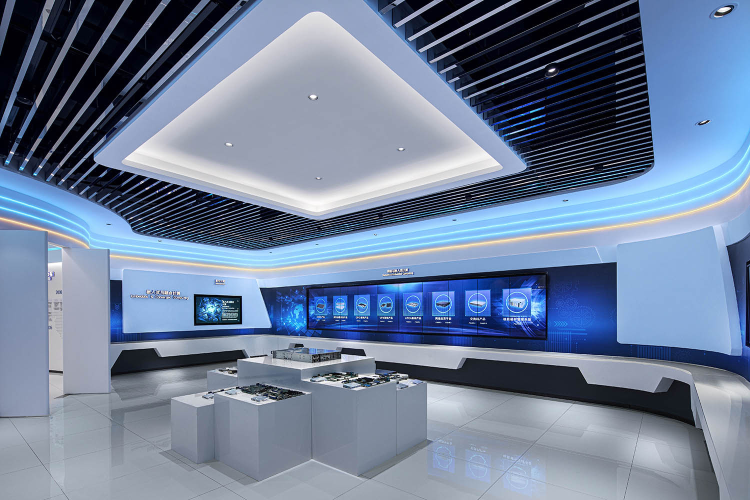 展廳設計,科技展廳設計,上海展廳設計,上海科技展廳設計,恒為科技上海企業展廳,恒為科技,時象設計,時象空間設計,項目投稿