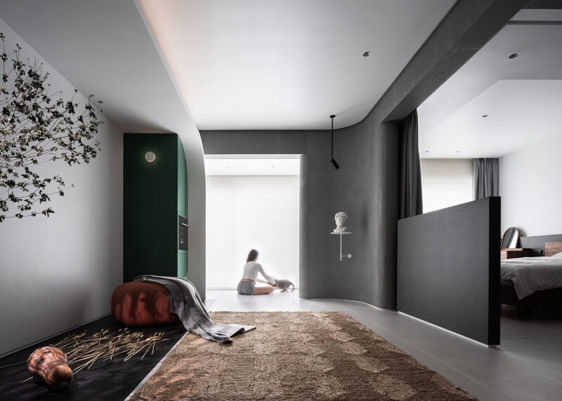 樸居設計研究室（PUJU）丨68㎡兩室一廳的“美術館”