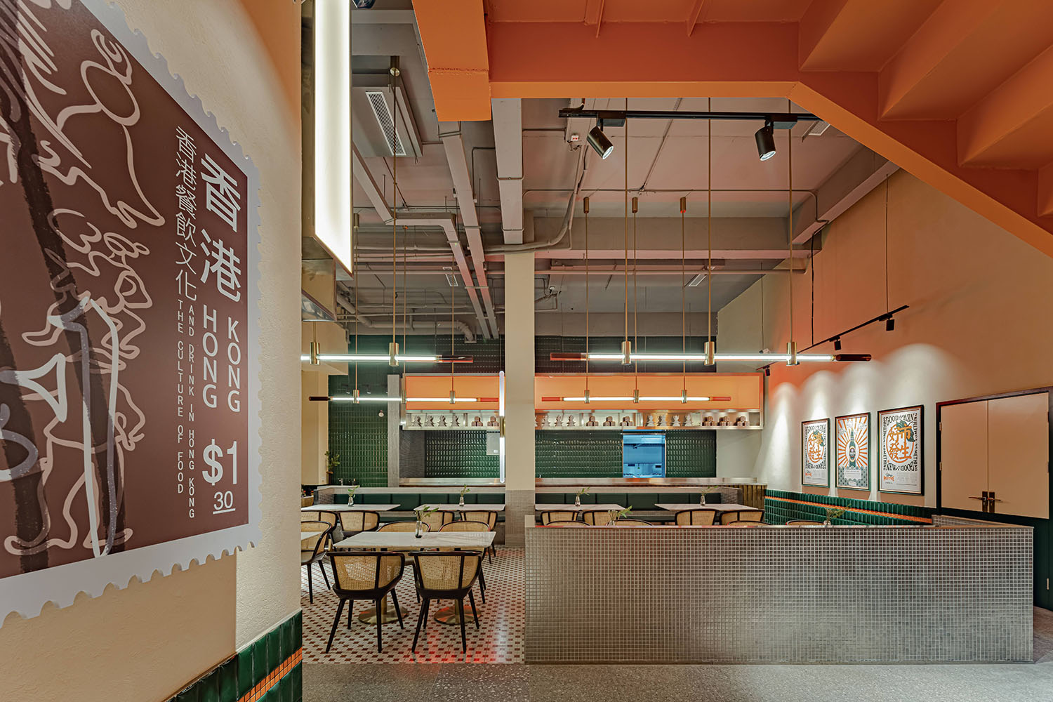 餐廳設計,餐飲空間設計,軟裝設計,餐廳軟裝設計,茶餐廳設計,休閑餐廳設計,川港粵尚茶餐廳,粵尚茶餐廳,羽果設計,項目投稿