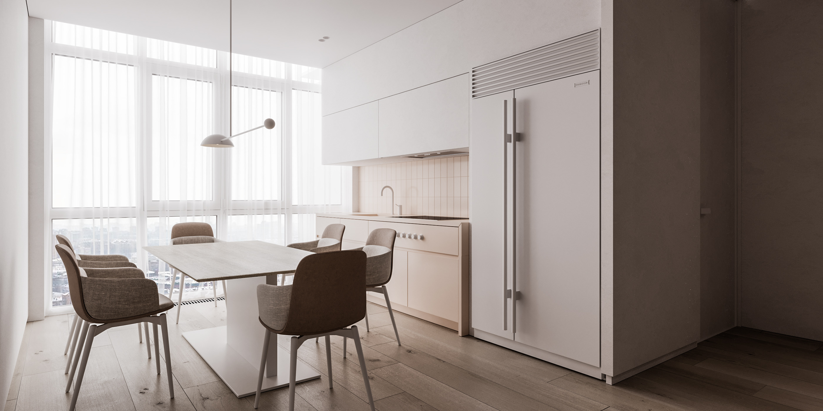 裸色美學,烏克蘭基輔120㎡住宅,120㎡住宅設計,Sergey Makhno Architects,住宅設計案例,家裝設計,120㎡家裝設計