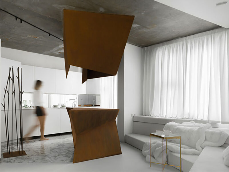 Maxim Kashin | 70㎡前衛幾何美學單身公寓設計