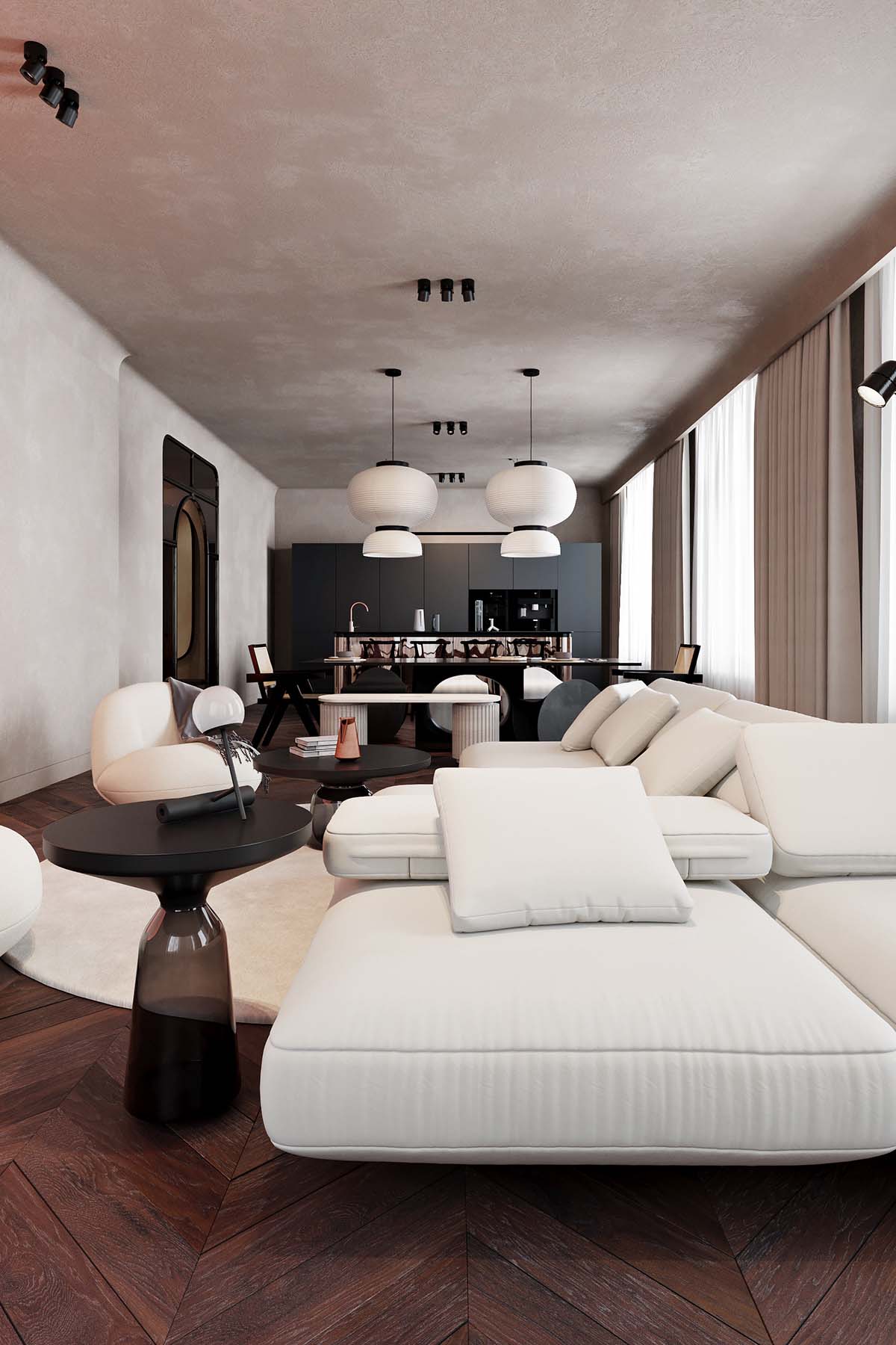 110㎡單臥室公寓,公寓設計,住宅設計,110㎡住宅設計,住宅設計案例,現代風格設計,ONE MORE BURO