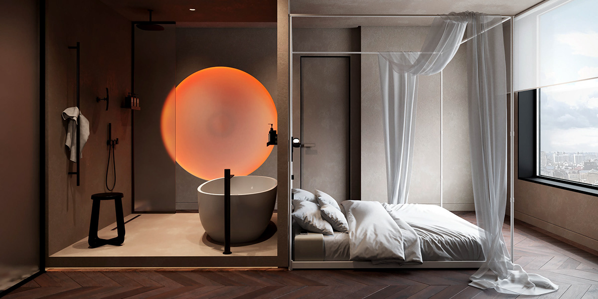 110㎡單臥室公寓,公寓設計,住宅設計,110㎡住宅設計,住宅設計案例,現代風格設計,ONE MORE BURO