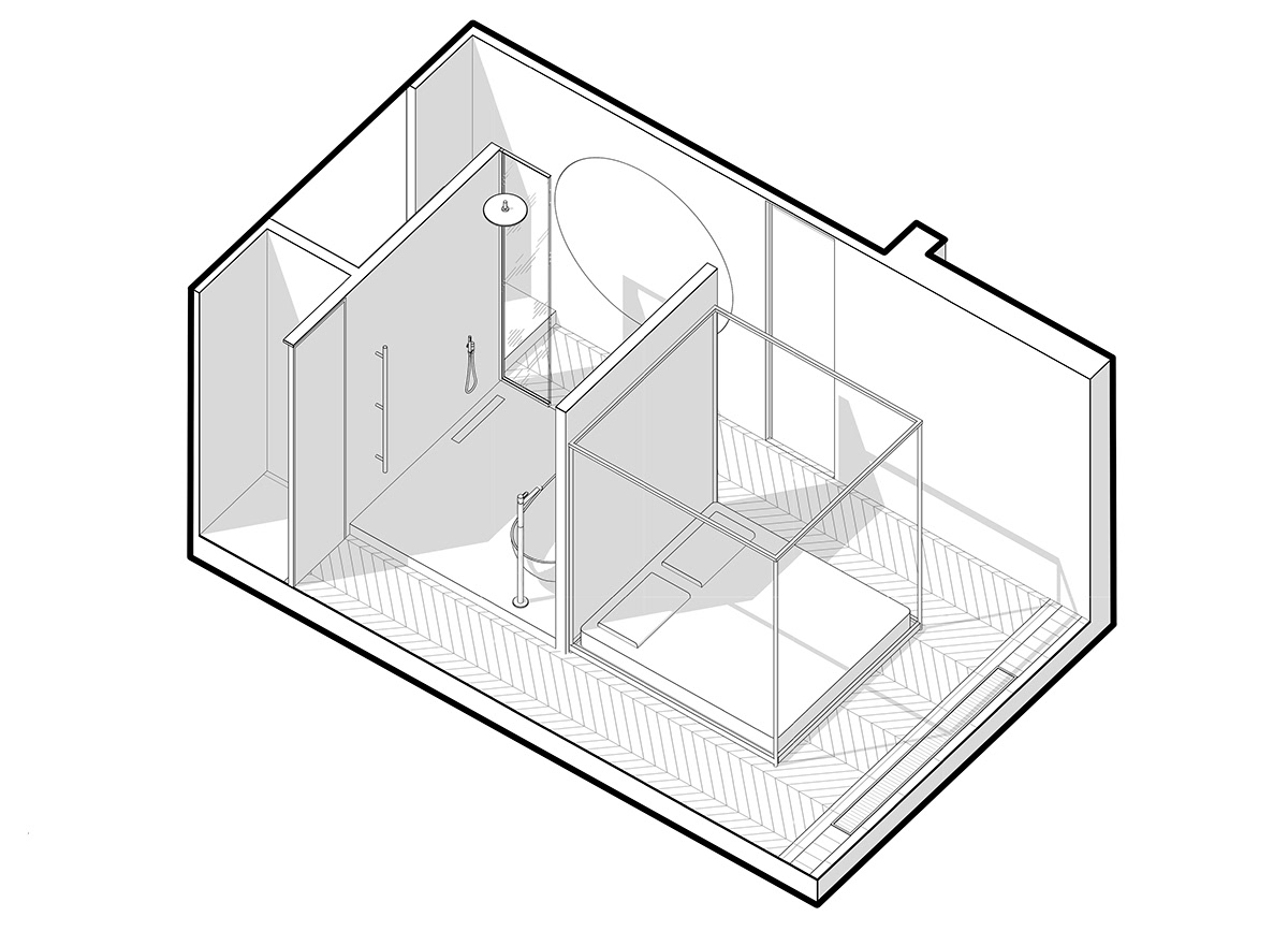 110㎡單臥室公寓,公寓設計,住宅設計,110㎡住宅設計,住宅設計案例,現代風格設計,ONE MORE BURO