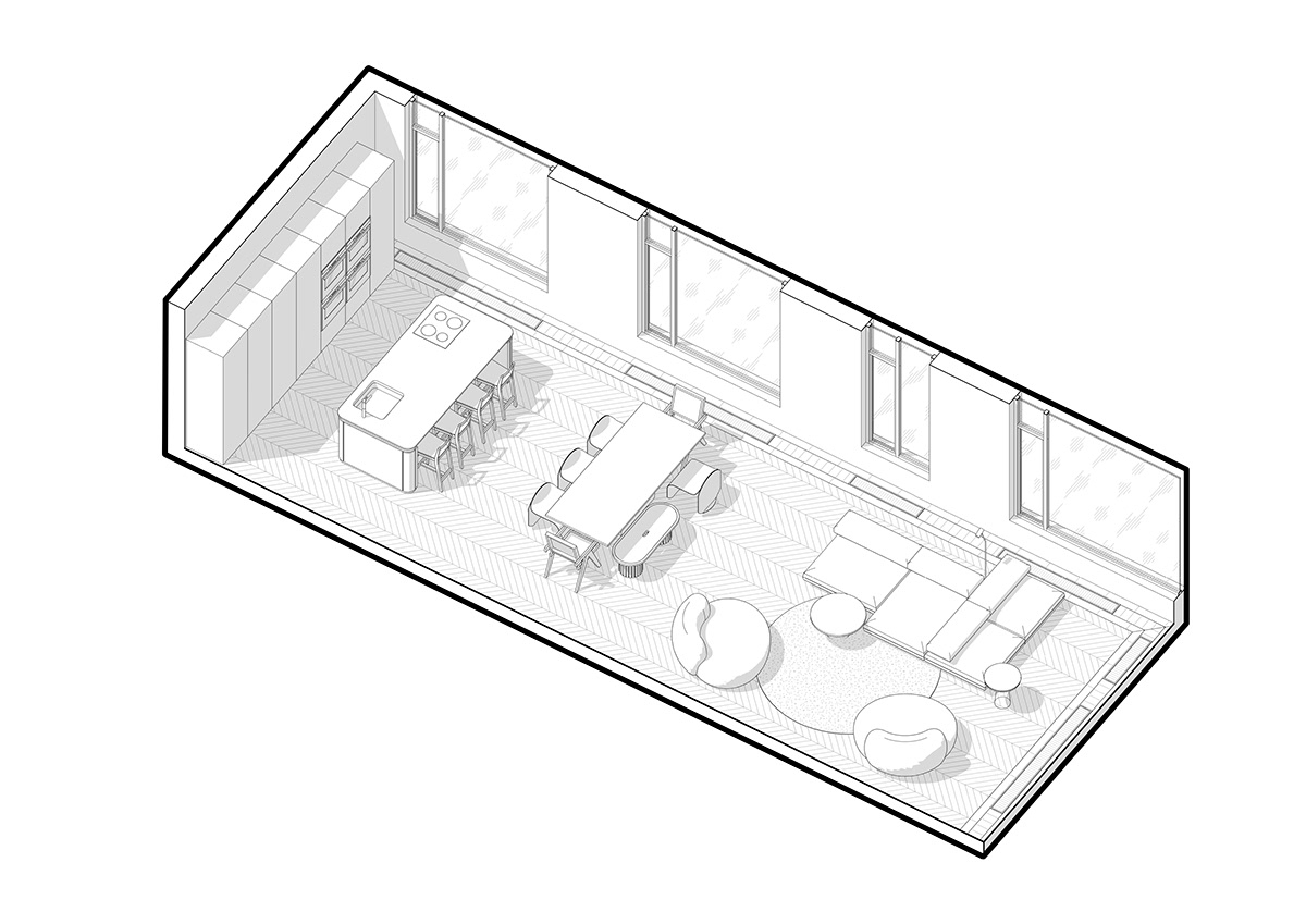 110㎡單臥室公寓,公寓設計,住宅設計,110㎡住宅設計,住宅設計案例,現代風格設計,ONE MORE BURO