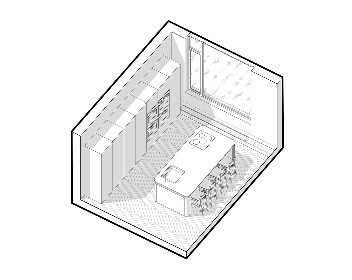 110㎡單臥室公寓,公寓設計,住宅設計,110㎡住宅設計,住宅設計案例,現代風格設計,ONE MORE BURO