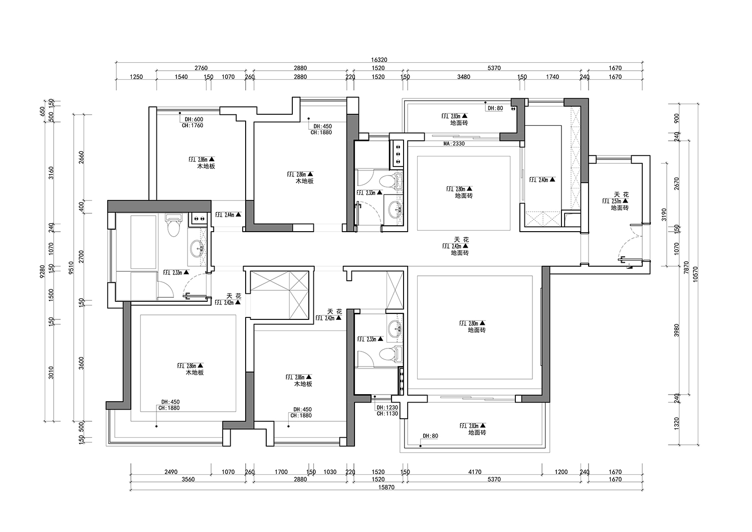 住宅設計,大平層設計,一點設計,廣州家裝設計,家裝設計案例,現代風格,現代風格設計,項目投稿