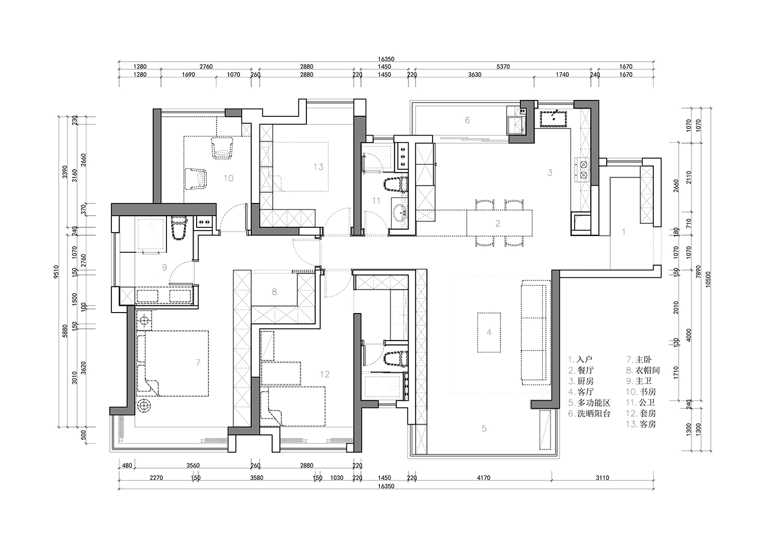 住宅設計,大平層設計,一點設計,廣州家裝設計,家裝設計案例,現代風格,現代風格設計,項目投稿