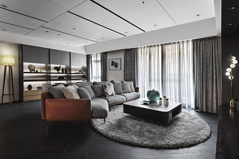 簡兆芝室內設計 | 台灣90㎡墨藝藏金住宅設計