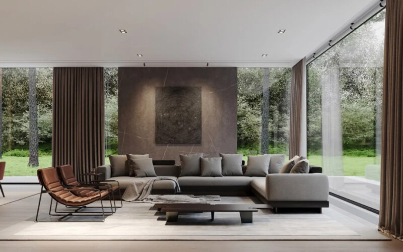 Nikita Riasov | 350㎡,聖彼得堡灰色簡約別墅