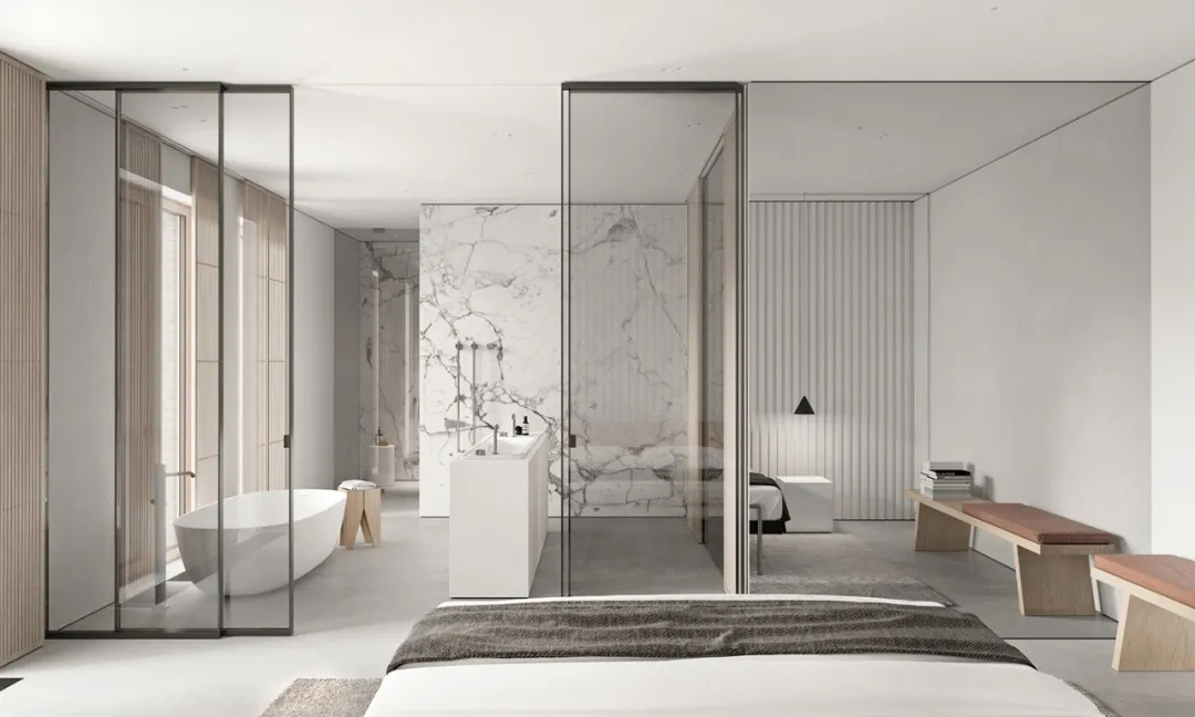 210㎡住宅設計,大平層設計,現代風格住宅設計,國外住宅設計,國外大平層設計,國外現代風格設計,現代風格設計案例,輕奢風格設計,輕奢風格住宅設計,國外輕奢風格,Chub Architects