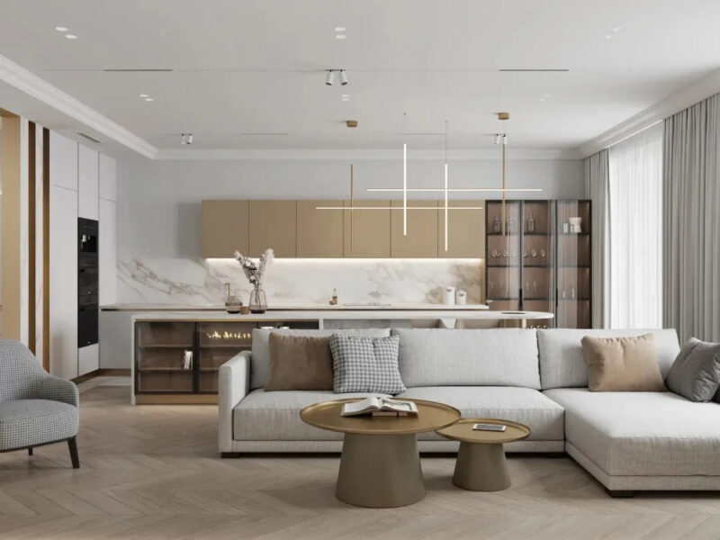 DE＆DE | 125㎡，聖彼得堡輕奢風住宅設計