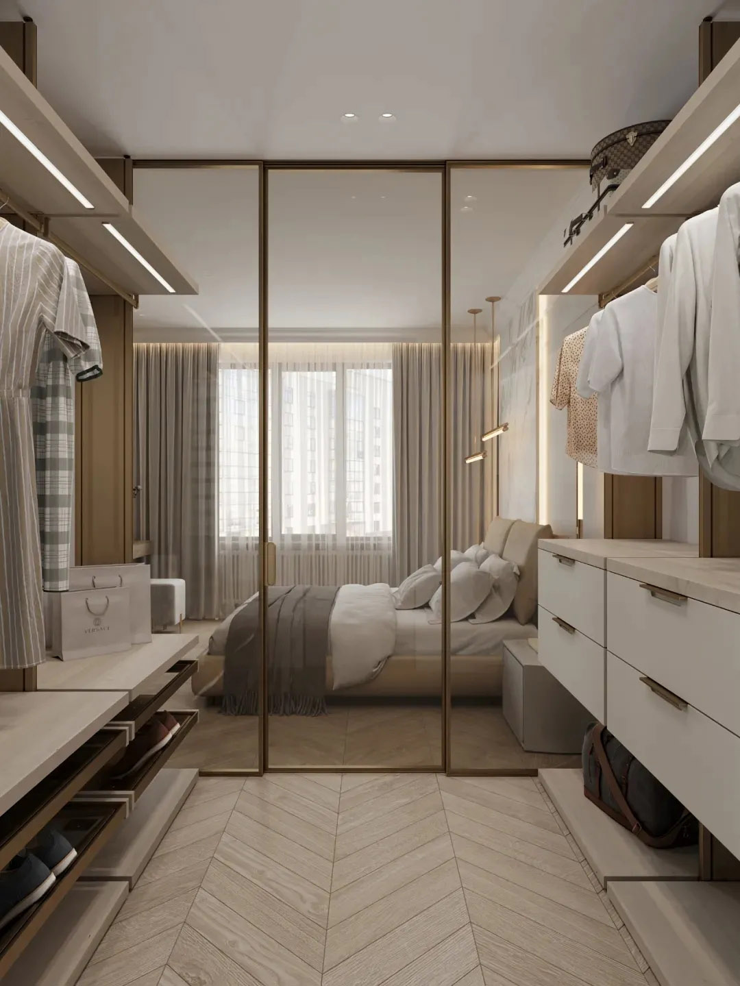 125㎡住宅設計,輕奢風設計,輕奢風格設計,住宅設計,國外住宅設計,國外住宅設計案例,國外輕奢風設計,現代風格住宅設計,現代風格住宅案例,DE&DE