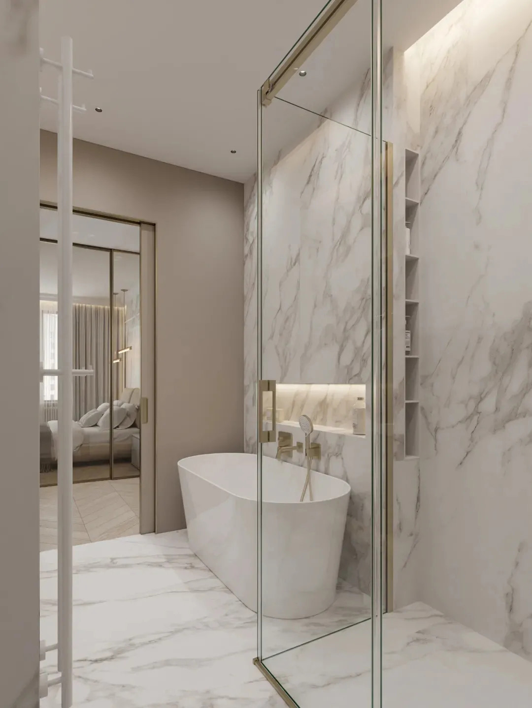 125㎡住宅設計,輕奢風設計,輕奢風格設計,住宅設計,國外住宅設計,國外住宅設計案例,國外輕奢風設計,現代風格住宅設計,現代風格住宅案例,DE&DE