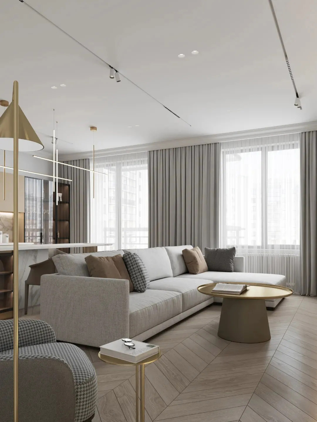 125㎡住宅設計,輕奢風設計,輕奢風格設計,住宅設計,國外住宅設計,國外住宅設計案例,國外輕奢風設計,現代風格住宅設計,現代風格住宅案例,DE&DE