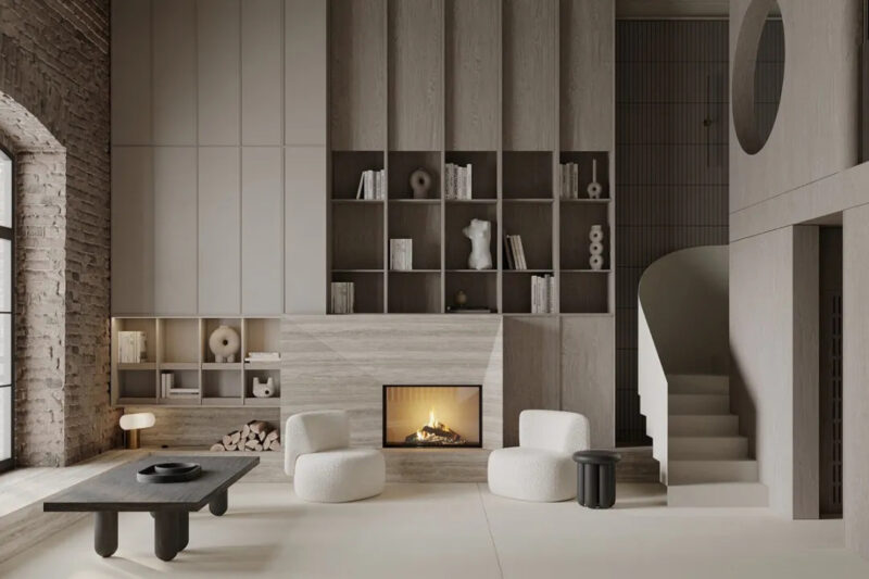 Zeworkroom Studio | 135㎡,莫斯科中性色調豪華閣樓