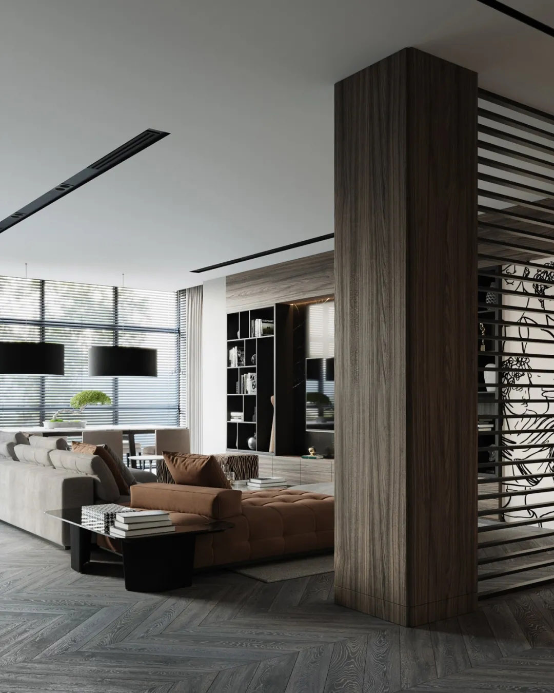 155㎡住宅設計,大平層設計,現代風格住宅設計,國外住宅設計,國外大平層設計,國外現代風格設計,現代風格設計案例,簡約風格設計,極簡風格住宅設計,國外極簡風格設計,kamrankareem design,kamrankareem