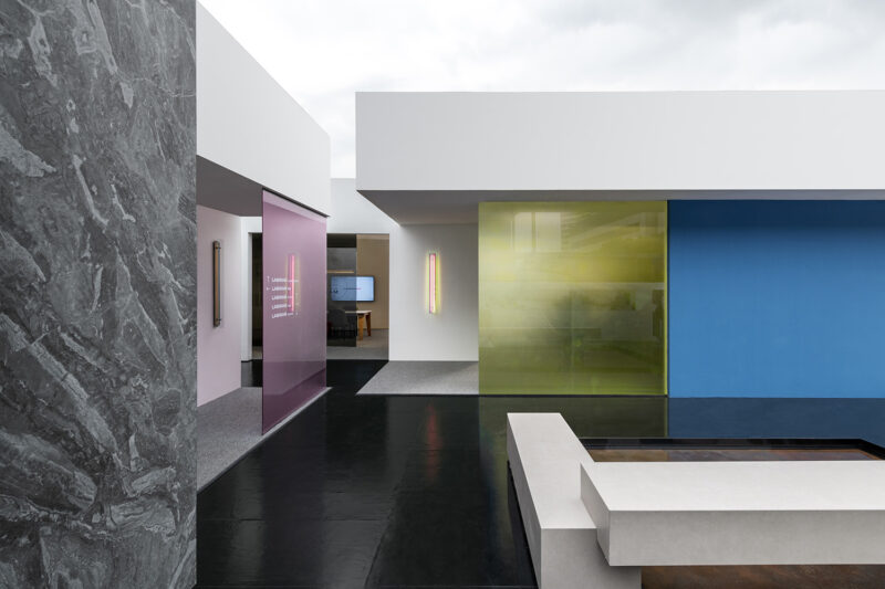 PUJU 樸居設計丨上海岩板展廳設計-層岩疊影