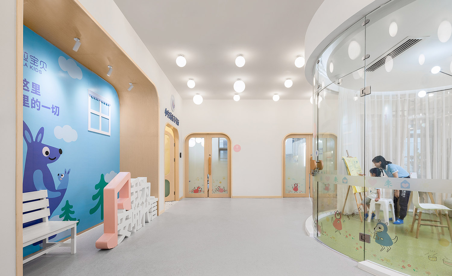 親子中心設計,早教中心設計,幼兒早教中心設計,托育園設計,南寧親子中心設計,南寧早教中心設計,南寧幼兒早教中心設計,南寧托育園設計,安啦寶貝兒童成長中心,南寧安啦寶貝兒童成長中心,Gace Design 集合設計,集合設計,項目投稿